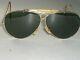 1970's Bausch & Lomb Ray-ban G15 Crystal Gold Plated Shooter Aviator Sunglasses
