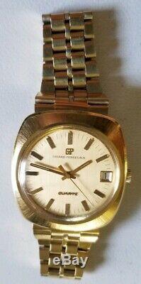 1970's Girard Perregaux Quartz 18k Filled/Plated Men's Watch With Original Band