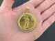 1993 American Eagle Coin Shape Pendant Without Stone 14k Yellow Gold Plated