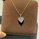 1ct Heart Cut Simulated Diamond Pretty Solitaire Pendant 14k Yellow Gold Plated