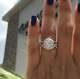 2.00 Ct Round Cut Moissanite Engagement Bridal Ring Set 14k White Gold Plated