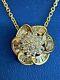 2.00 Ct Round Cut Simulated Diamond Pendant 14k Yellow Gold Plated 925 Silver