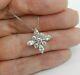 2.00ct Marquise Lab-created White Sapphire Flower Pendant 14k White Gold Plated