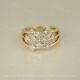 2.00ct Round Cut Real Moissnite Engagement Ring 14k Two-tone Gold Plated Silver