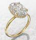 2.15 Ct Oval Cut Moissanite Solitaire Engagement Ring In 14k Yellow Gold Plated