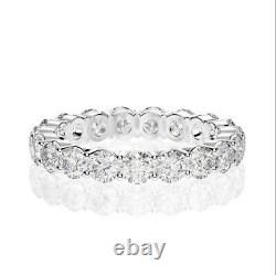 2.20Ct Round Cut Moissanite Wedding Women's Band Ring In 14K White Gold Plated