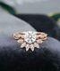 2.20ct Round Simulated Moissanite Bridal Engagement Ring 14k Yellow Gold Plate