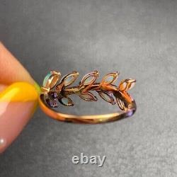 2.40Ct Marquise Cut Simulated Fire Opal Wedding Band Ring 14k Yellow Gold Plated