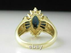 2.60Ct Marquise Cut Lab Created Sapphire Engagement Ring 14K Yellow Gold Plated