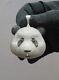 2.80ct Round Real Moissanite 3d Panda Face Charm Pendant 14k White Gold Plated