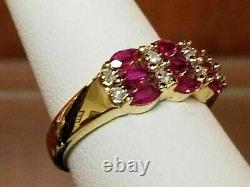 2.99Ct Oval cut Simulated Pink Ruby Women's Rings 14K Yellow Gold Plated silver