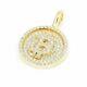2 Ct Round Cut Real Moissanite Bitcoin Pendant 14k Yellow Gold Plated Sliver