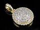 2 Ct Round Cut Moissanite Cluster Women's Beauty Pendant 14k Yellow Gold Plated