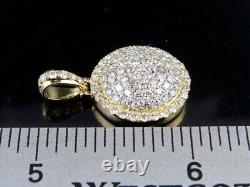 2 Ct Round Cut Moissanite Cluster Women's Beauty Pendant 14K Yellow Gold Plated