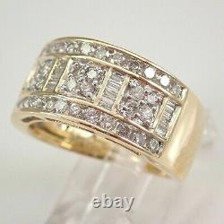 2. Ct Round Moissanite Wedding Ring Wide Anniversary Band 14K Yellow Gold Plated