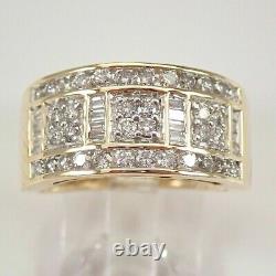 2. Ct Round Moissanite Wedding Ring Wide Anniversary Band 14K Yellow Gold Plated