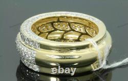 2 Ct Round Simulated Diamond Wedding Engagement Band Ring 14K Yellow Gold Plated