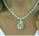 20 Ct Pear Cut Lab Created Vvs1 Diamond 14k White Gold Plated Tennis Necklace