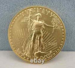 2001 $50 1 oz Gold American Eagle Coin, Low Mintage, Semi Key Date