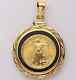 20mm American Eagle Coin Onyx Unisex Mens Pendant 14k Yellow Gold Plated Silver