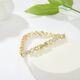 21ct Created Bezel Set Sapphire & Diamond 14k Gold Plated Tennis Bracelet Womens