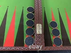 22 Competition Size Backgammon Set&Gold Plated Metal Checkers