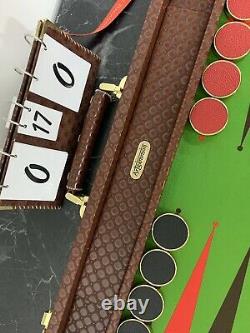 22 Competition Size Backgammon Set&Gold Plated Metal Checkers