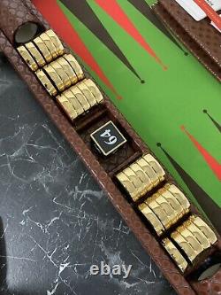 22 Competition Size Backgammon Set&Gold Plated Metal Checkers