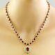 22ct Oval Cut Lab Created Red Ruby Tennis Necklace 14k Yellow Gold Plated