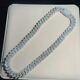 22ct Round Moissanite Thick Cuban Link Choker Necklace Men14k White Gold Plated
