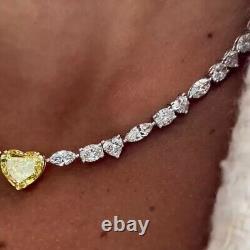 24 Ctw Lab-Created Multi-Shaped Diamond Tennis Women's Necklace 14K Gold Plated