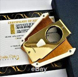 24Ct Gold Plated Cohiba Cigar Cutter Metal Travel Guillotine Gift Boxed