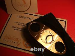 24Ct Gold Plated Metal Cohiba Cigar Cutter Pocket Guillotine Gift Boxed 24k