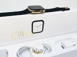 24K Gold Plated 44MM Apple Watch SERIES 4 With Black Sports Band