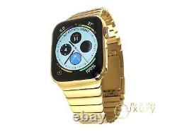 24K Gold Plated 44MM Apple Watch SERIES 4 With Gold Link Band