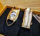 24k Gold Plated Metal Cohiba Jet Lighter And Cigar Cutter Gift Set Boxed 24ct