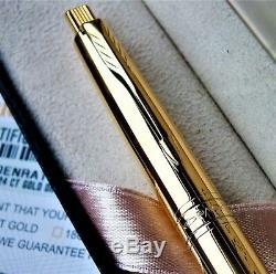 24ct Gold Plated Shiny Metal Parker Aster Ball Point Writing Pen Gift Boxed 24k
