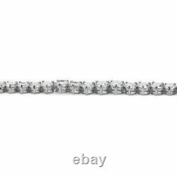 25Ct Round Cut Lab Created Diamond Tennis Necklace 14K White Gold Plated Silver