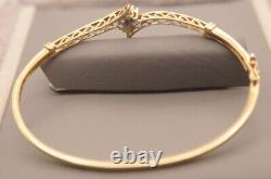 2CT Baguette Cut Lab-Created Diamond Women's Bangle 14K Yellow Gold Plated