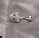 2ct Round Simulated Diamond Leopard Belly Button Ring 925 Silver Gold Plated