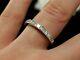 2ct Princess Cut Moissanite Eternity Wedding Band Ring In 14k White Gold Plated