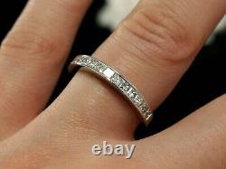 2Ct Princess Cut Moissanite Eternity Wedding Band Ring In 14k White Gold Plated