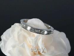 2Ct Princess Cut Moissanite Eternity Wedding Band Ring In 14k White Gold Plated