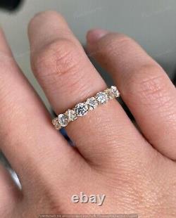 2Ct Round Cut Lab Created Diamond Eternity Wedding Ring 14K Yellow Gold Plated