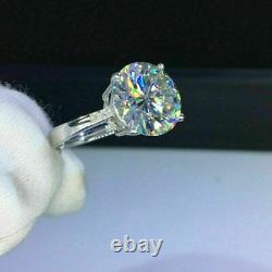 2Ct Round Cut Moissanite Solitaire Wedding Engagement Ring 14K White Gold Plated