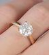 2ct Round Cut Moissanite Wedding Solitaire Ring 14k Yellow Gold Plated Silver