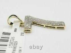 2Ct Round Lab Created Diamond 14K Yellow Gold Plated 7 Number Charm Pendant