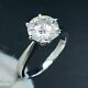 3.00 Ct Round Cut Diamond Solitaire Engagement Ring 14k White Gold Plated