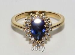 3.99Ct Pear Cut Simulated Tanzanite Women's Ring 14K Rose Gold Plated silver