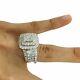 3 Ct Round Cut Moissanite Engagement Bridal Set Ring 14k White Gold Plated